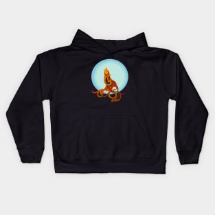 Blue Moon Wolf Kids Hoodie